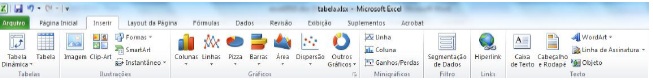 Inserção de Objetos Inserção de Objetos