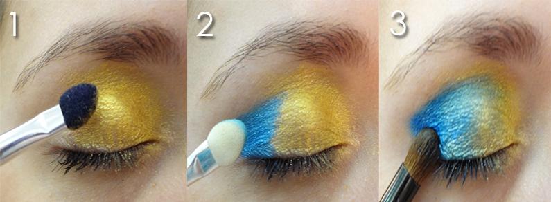 Make Azul + Dourado Passo 1 Make Azul + Dourado Passo 1