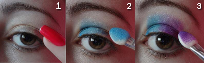 Maquiagem Azul e Roxa ? Passo 1 Maquiagem Azul e Roxa ? Passo 1