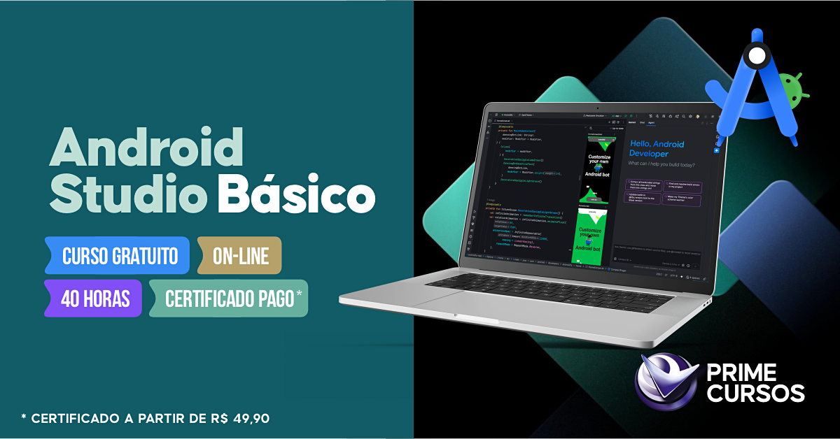 Curso grátis de Android Studio Básico Curso de Android Studio Básico