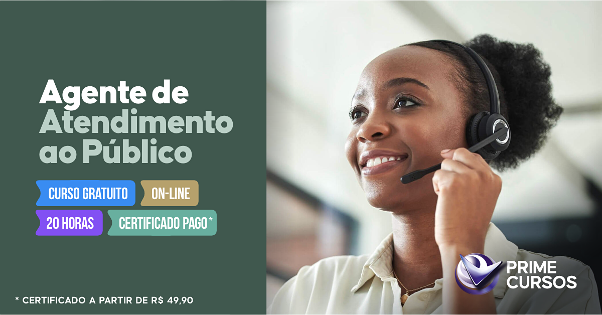 Curso Grátis de Agente de Atendimento ao Público Curso de Agente de Atendimento ao Público