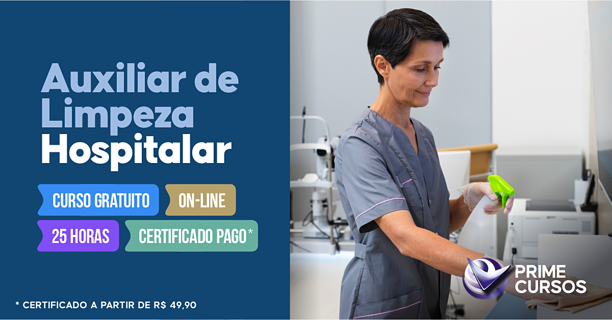Curso de Auxiliar de Limpeza Hospitalar