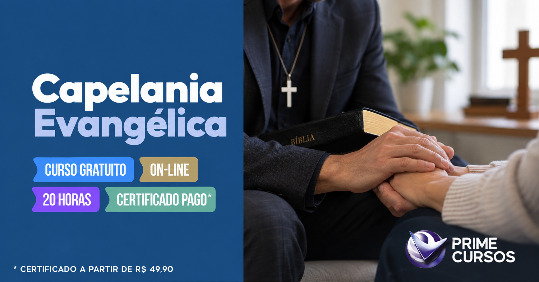 Curso grátis de Capelania Evangélica Curso de Capelania Evangélica