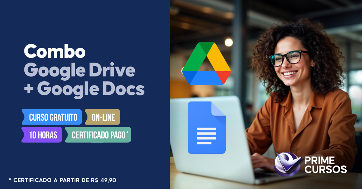 Curso Grátis de Combo Drive + Google Docs Curso de Combo Drive + Google Docs
