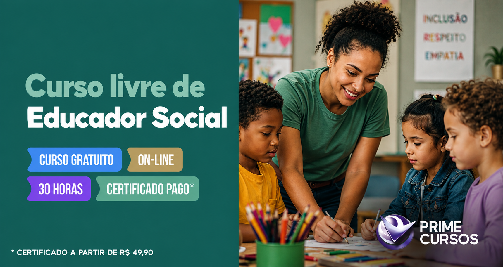 Curso grátis de Formação de Educador Social Curso de Formação de Educador Social