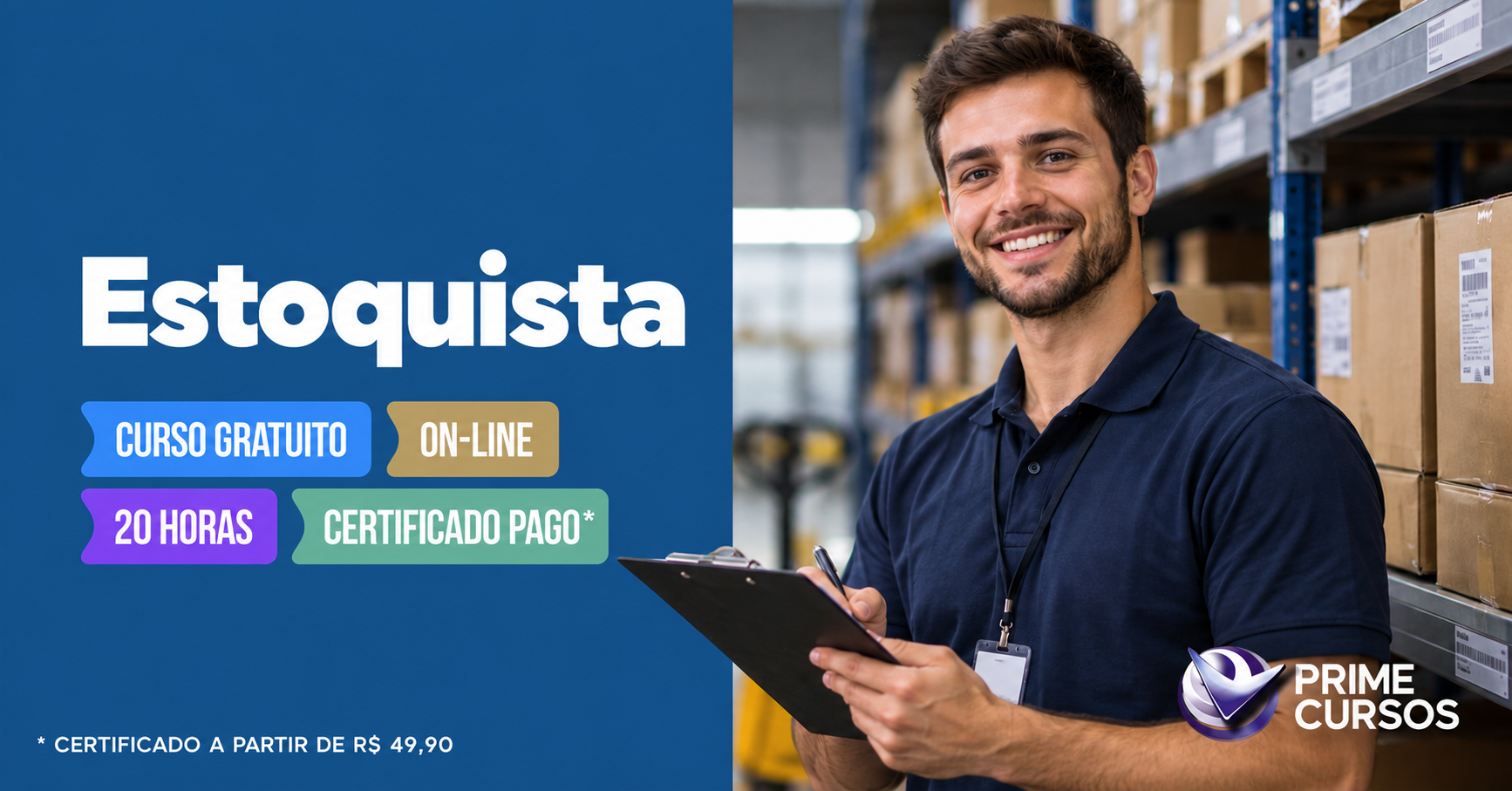 Curso grátis de Estoquista Curso de Estoquista