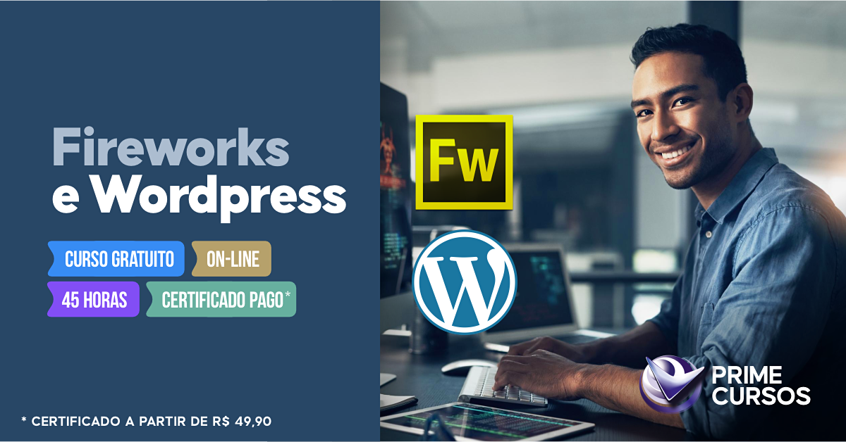 Curso grátis de Fireworks e Wordpress Curso de Fireworks e Wordpress