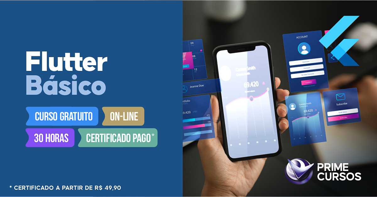 Curso Grátis de Flutter Básico Curso de Flutter Básico