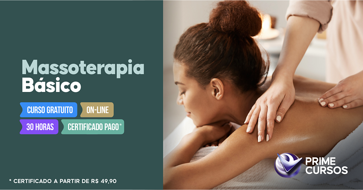 Curso grátis de Massoterapia Básico Curso Massoterapia Básico