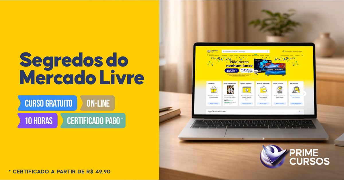 Curso grátis de Segredos do Mercado Livre Curso de Segredos do Mercado Livre