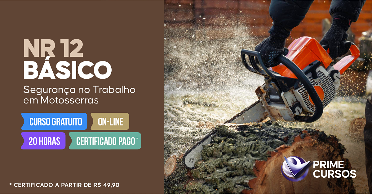 Curso de NR 12 Básico - Segurança no Trabalho em Motosserras