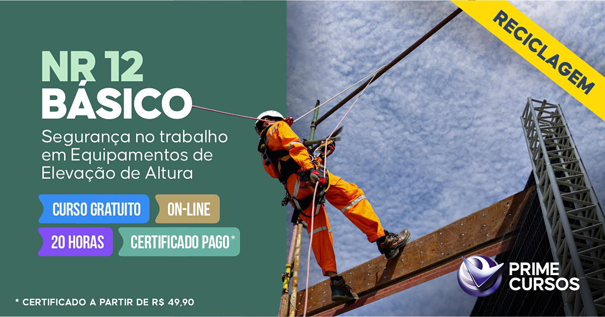 Curso de NR 12 Básico - Segurança no Trabalho em Equipamentos de Elevação de Altura