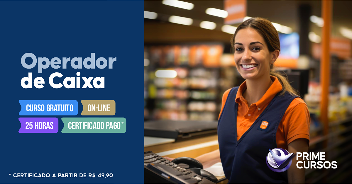Curso Grátis de Operador de Caixa Curso de Operador de Caixa