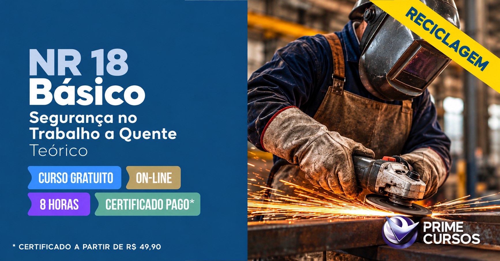 Curso grátis de Reciclagem NR 18 - Segurança no Trabalho a Quente Teórico Curso de Reciclagem NR 18 - Segurança no Trabalho a Quente Teórico