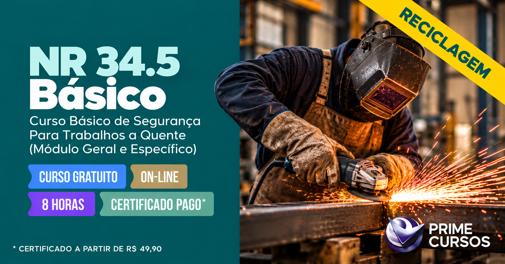 Curso grátis de Reciclagem NR 34.5 – Segurança Para Trabalhos a Quente (Módulo Geral E Específico) - Teórico Curso de Reciclagem NR 34.5 – Segurança Para Trabalhos a Quente (Módulo Geral E Específico) - Teórico