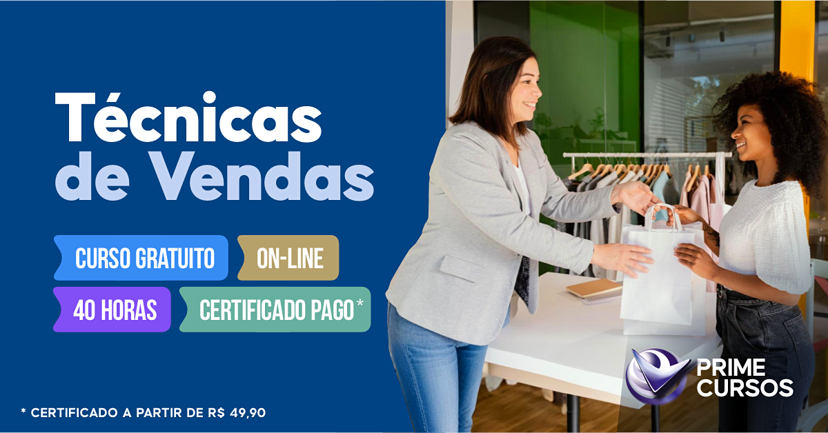 Curso de Técnicas de Vendas