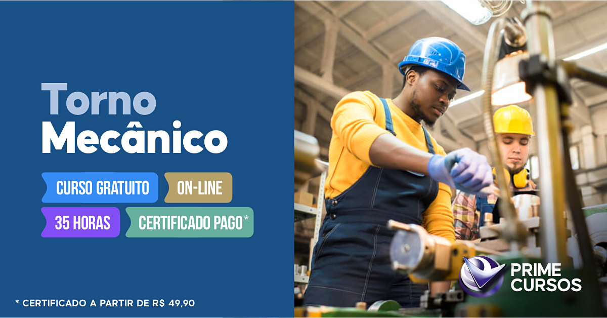 Curso grátis de Torno Mecânico Curso de Torno Mecânico