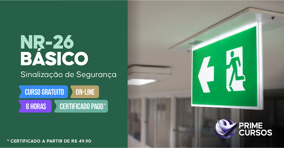 Curso de NR 26 B&aacute;sico&ndash; Sinaliza&ccedil;&atilde;o de Seguran&ccedil;a
