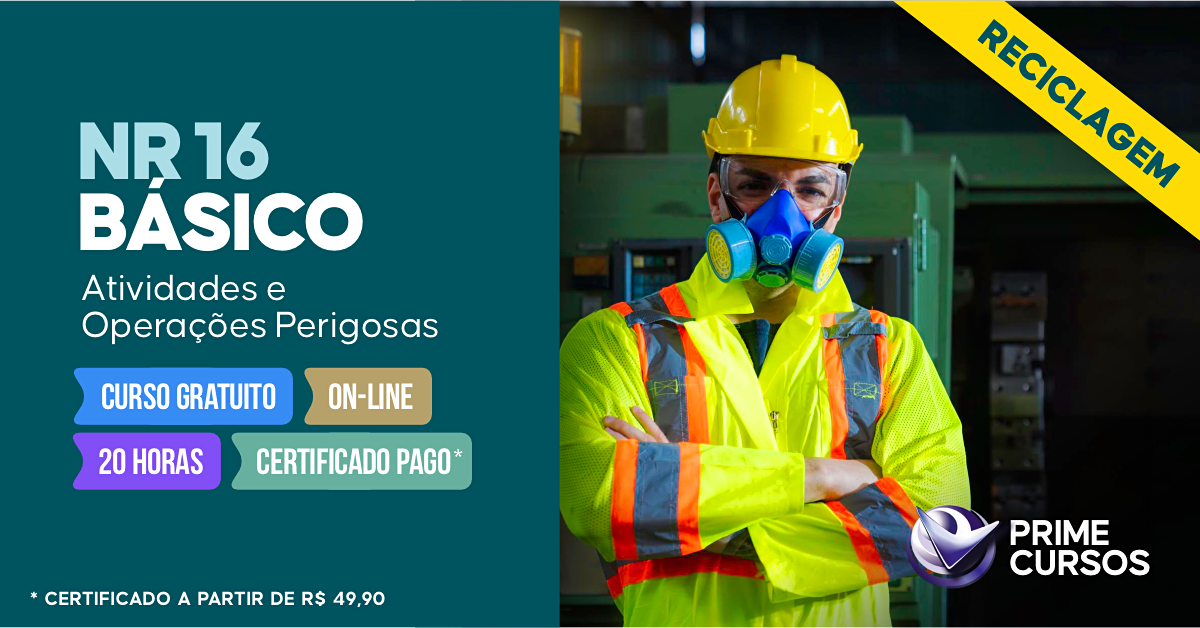 Curso grátis da norma NR 16 Básico - Atividades e Operações Perigosas (2015) Curso da norma NR 16 Básico - Atividades e Operações Perigosas (2015)
