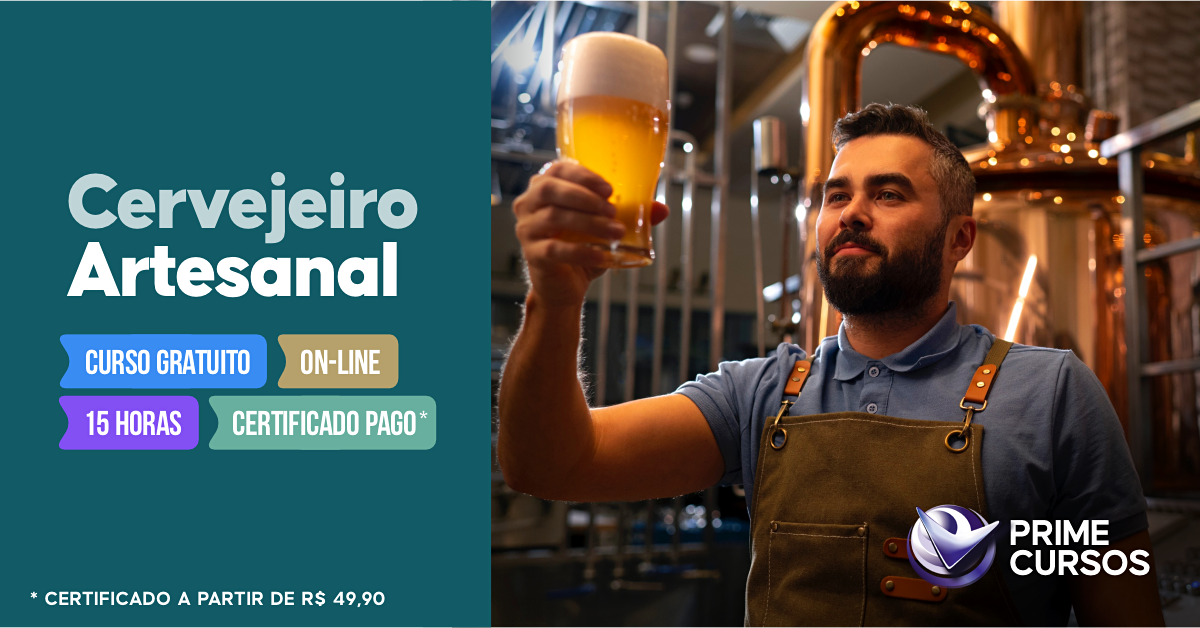 Curso Grátis de Cervejeiro Artesanal Curso de Cervejeiro Artesanal