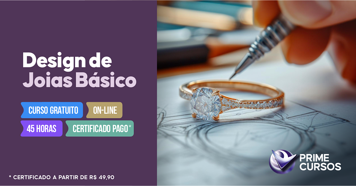 Curso grátis de Design de Joias básico Curso de Design de Joias básico