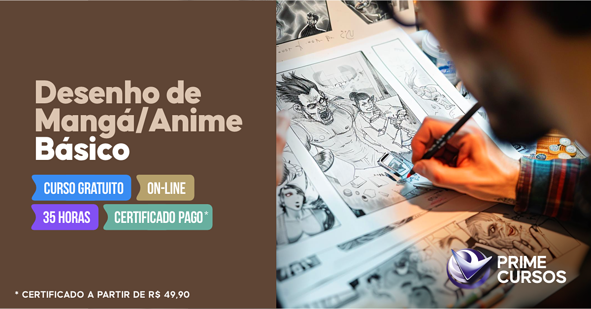 Curso de Desenho de Mang&aacute;/Anime B&aacute;sico