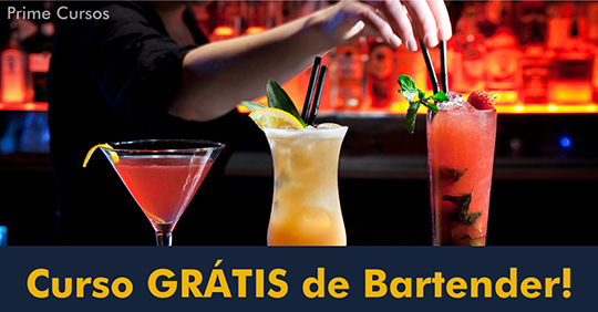 Curso grátis de Bartender