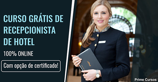 Curso grátis de Recepcionista de Hotel