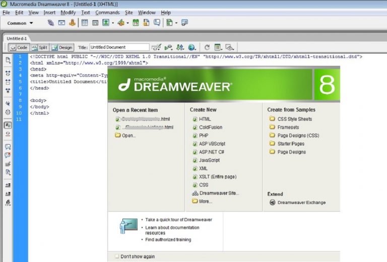 Criação e edição de sites com o Dreamweaver