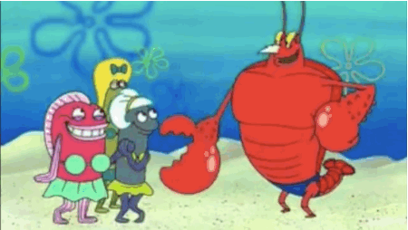 A lagosta aumenta de tamanho quando ganha uma luta