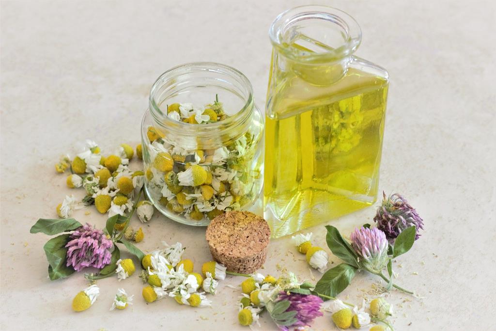 óleos essenciais para aromaterapia camomila e lavanda