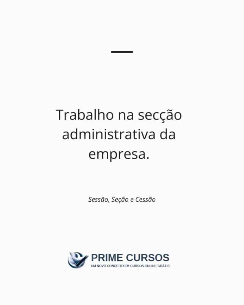 frase seccao administrativa canva