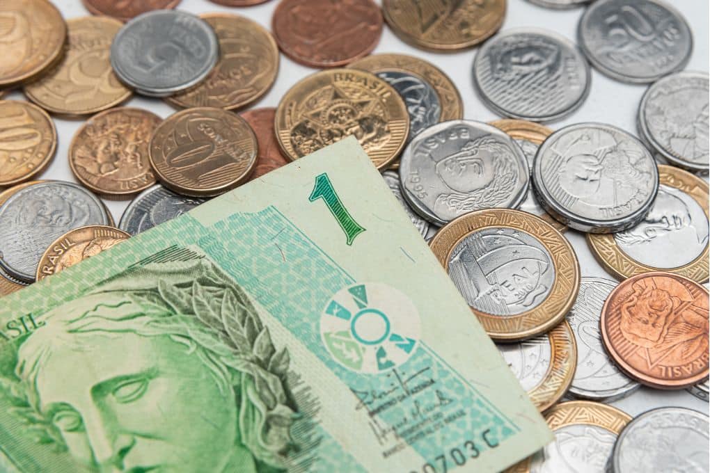 nota 1 real moedas