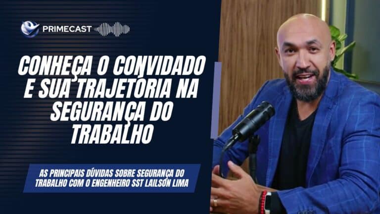 Lailson Lima sendo entrevistado para o Primecast Normas regulamentadoras e segurança no trabalho.