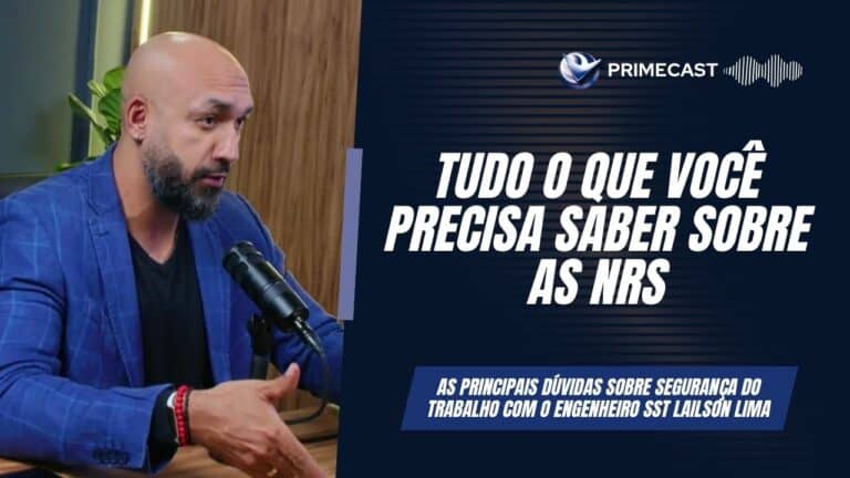 Lailson Lima sendo entrevistado para o Primecast Normas regulamentadoras e segurança no trabalho.
