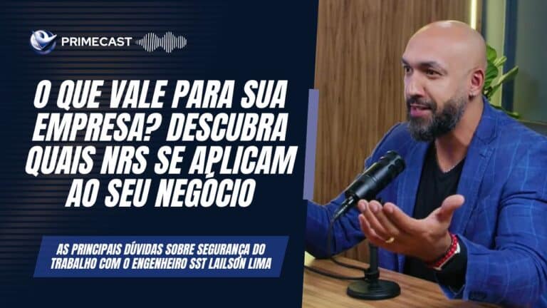 Lailson Lima sendo entrevistado para o Primecast Normas regulamentadoras e segurança no trabalho.