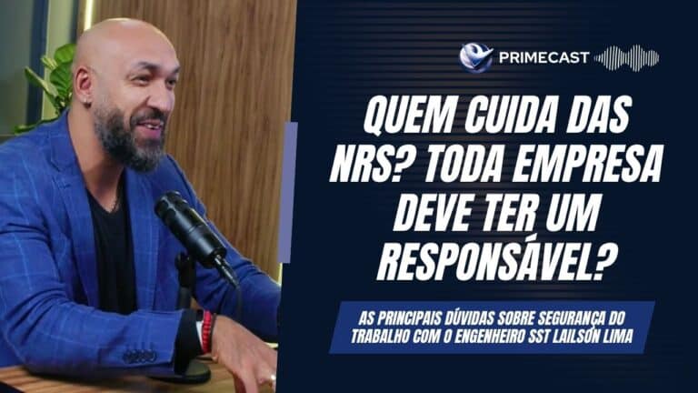 Lailson Lima sendo entrevistado para o Primecast Normas regulamentadoras e segurança no trabalho.