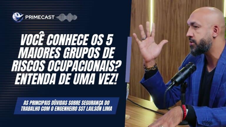 Lailson Lima sendo entrevistado para o Primecast Normas regulamentadoras e segurança no trabalho.