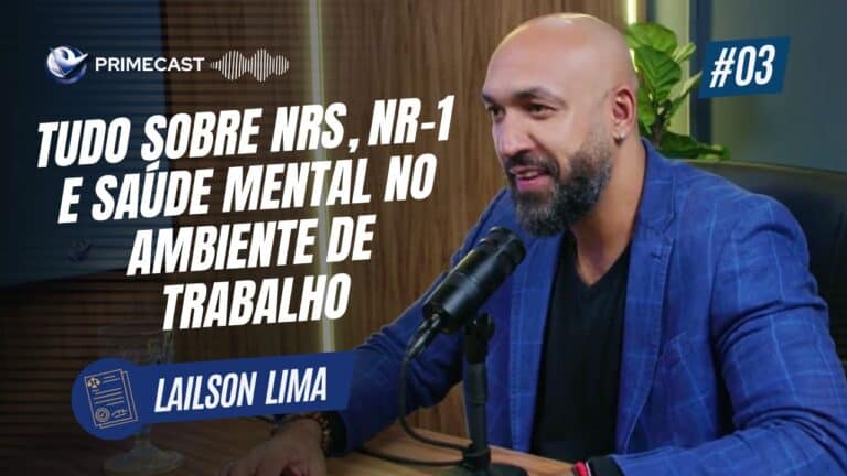 Lailson Lima sendo entrevistado para o Primecast Normas regulamentadoras e segurança no trabalho.