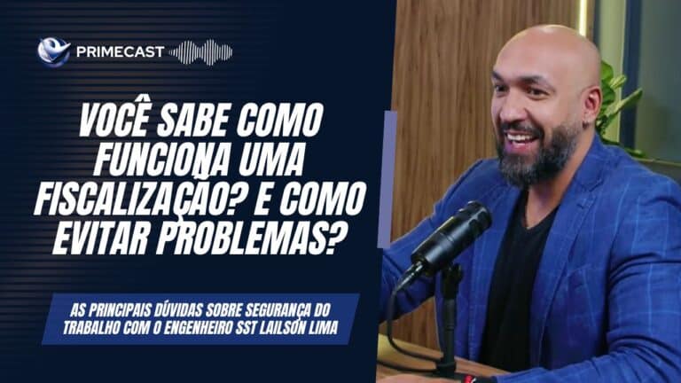 Lailson Lima sendo entrevistado para o Primecast Normas regulamentadoras e segurança no trabalho.