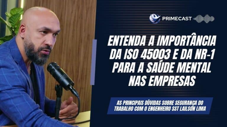 Lailson Lima sendo entrevistado para o Primecast Normas regulamentadoras e segurança no trabalho.