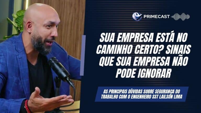 Lailson Lima sendo entrevistado para o Primecast Normas regulamentadoras e segurança no trabalho.