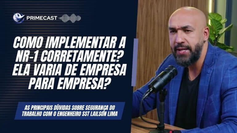 Lailson Lima sendo entrevistado para o Primecast Normas regulamentadoras e segurança no trabalho.