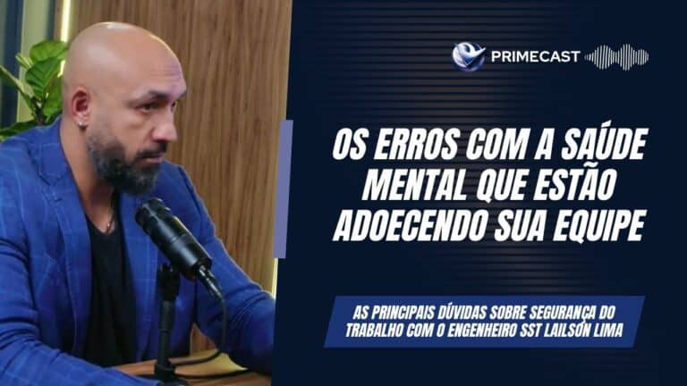 Lailson Lima sendo entrevistado para o Primecast Normas regulamentadoras e segurança no trabalho.