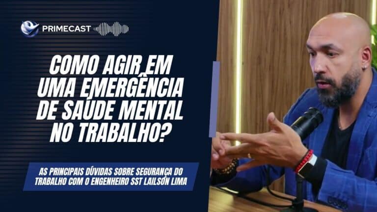 Lailson Lima sendo entrevistado para o Primecast Normas regulamentadoras e segurança no trabalho.