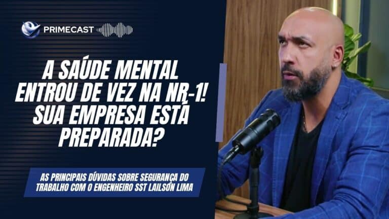 Lailson Lima sendo entrevistado para o Primecast Normas regulamentadoras e segurança no trabalho.